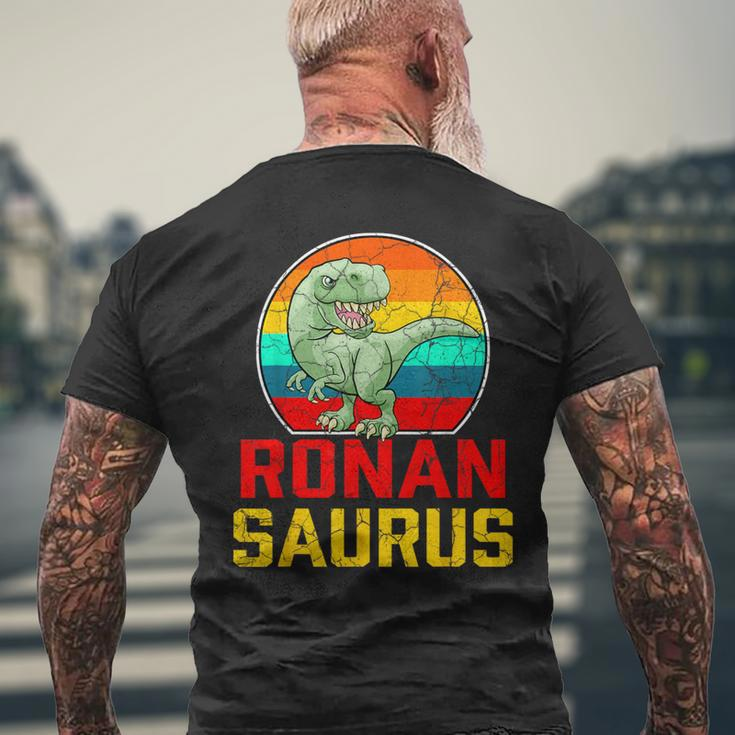 Ronan Saurus Family Reunion Last Name Team Custom Men's T-shirt Back Print Gifts for Old Men