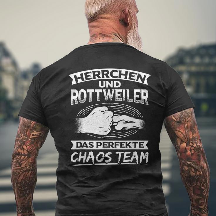 With Rottweiler Chaos Team Rottweiler T-Shirt mit Rückendruck Geschenke für alte Männer