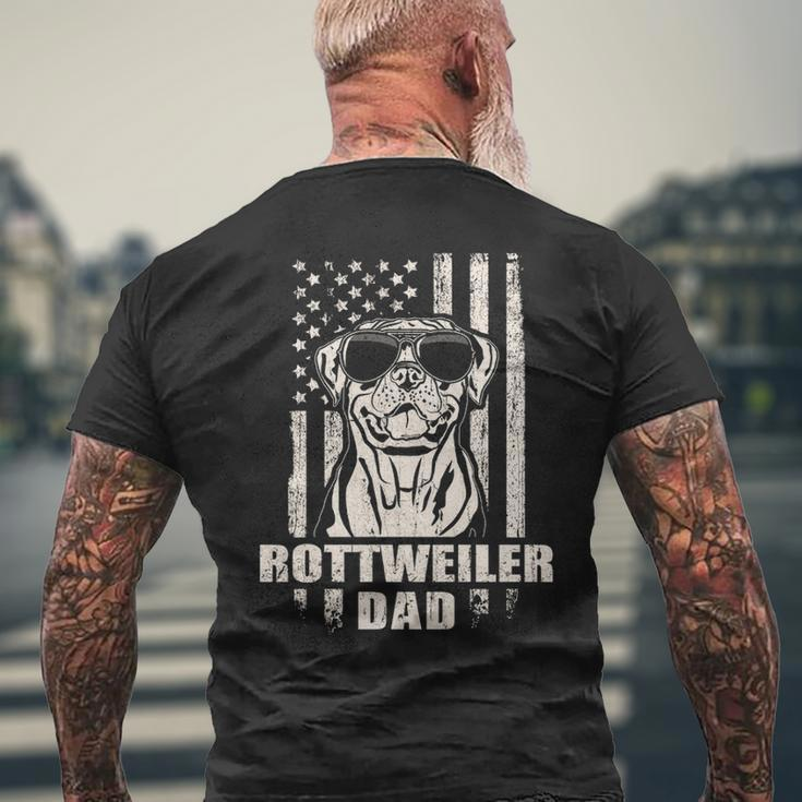 Rottweiler Dad Cool Vintage Retro Proud American Men's T-shirt Back Print Gifts for Old Men