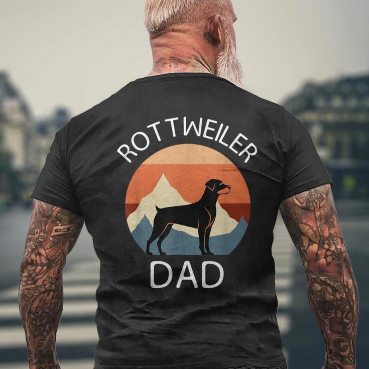 Rottweiler Dog Fathers Day Vintage Pet Rottie Dad Graphic Men's T-shirt Back Print Gifts for Old Men