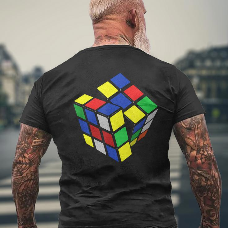 Rubik Cube Zauber Würfel Geschenk Jung Alt Nerd Retro T-Shirt mit Rückendruck Geschenke für alte Männer