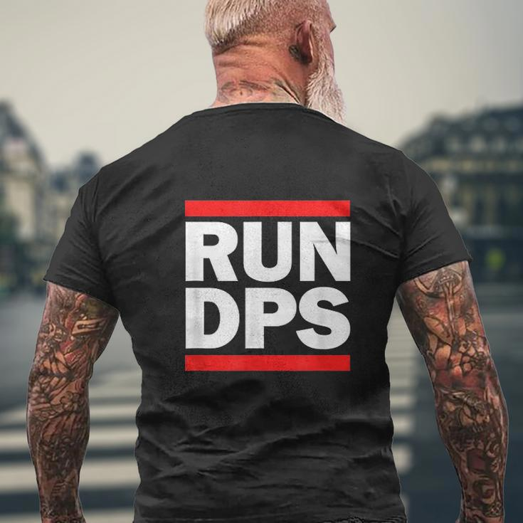 Run Dps Damage Per Second Raiding And Mmo Mens Back Print T-shirt Gifts for Old Men