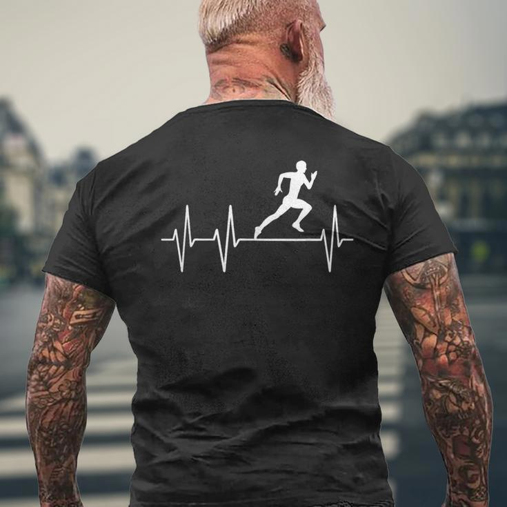 Running Jogger Heartbeat Heartbeat Outfit Sport T-Shirt mit Rückendruck Geschenke für alte Männer