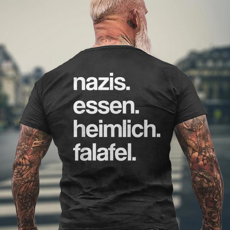 S Essen Secret Falafel Anti-Rassism T-Shirt mit Rückendruck Geschenke für alte Männer