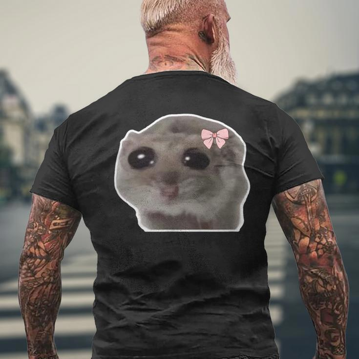 Sad Hamster Meme Trauriger Hamster T-Shirt mit Rückendruck Geschenke für alte Männer