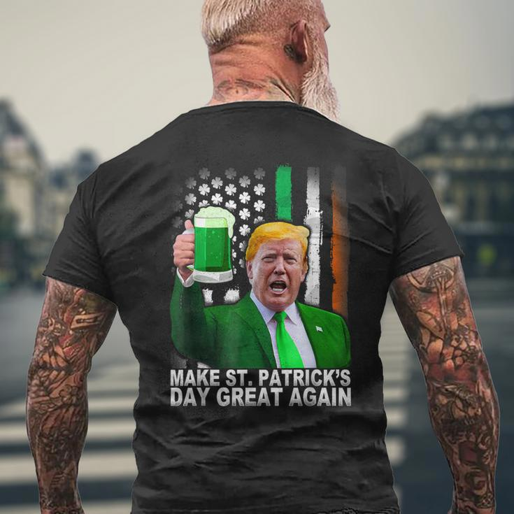 Make Saint St Patrick's Day Great Again Trump Men's T-shirt Back Print Gifts for Old Men