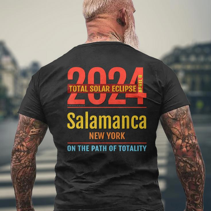 Salamanca New York Ny Total Solar Eclipse 2024 4 Men's T-shirt Back Print Gifts for Old Men