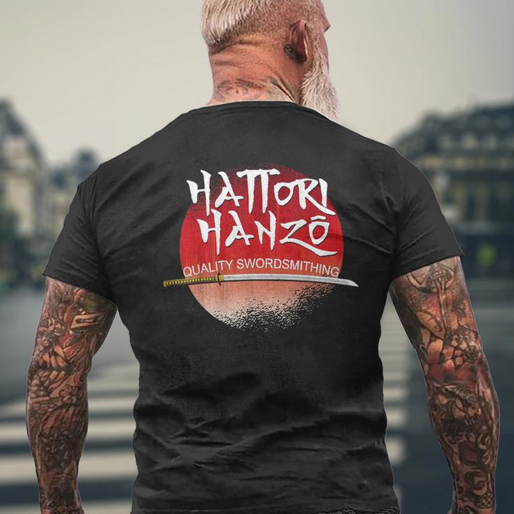 Samurai Warrior Katana Sword Hattori Hanzo Ninja Back Print T-Shirt mit Rückendruck Geschenke für alte Männer