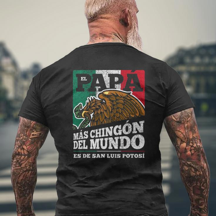 San Luis Potosí Mexico Dia Del Papá Mens Back Print T-shirt Gifts for Old Men