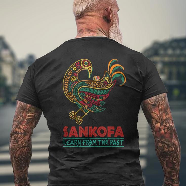 Sankofa African Bird Learn From The Past Black History Month Men's T-shirt Back Print Gifts for Old Men