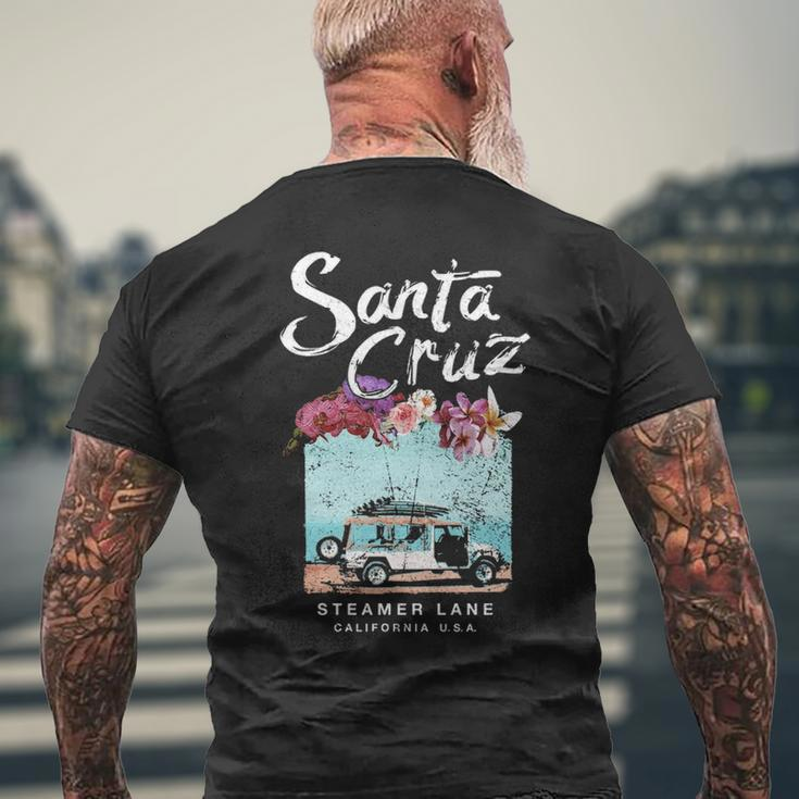 Santa Cruz Surf Van Vintage California Surfing Men's T-shirt Back Print Gifts for Old Men