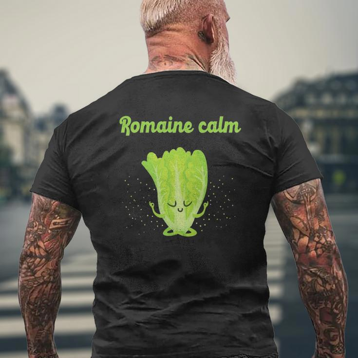 Sarcastic Romaine Calm Zen Yoga Peaceful Gym Class New Mens Back Print T-shirt Gifts for Old Men