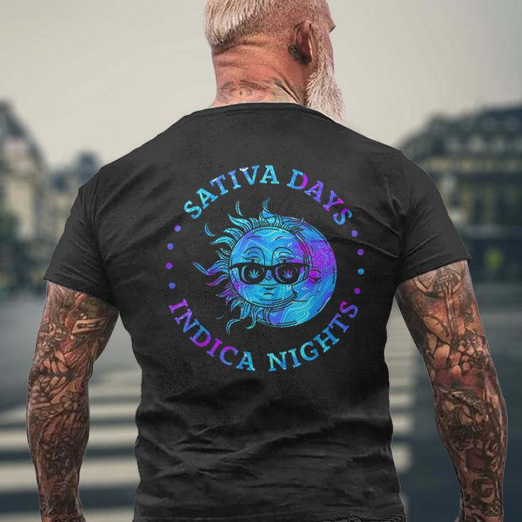 Sativa Days Indica Nights Men's T-shirt Back Print Gifts for Old Men