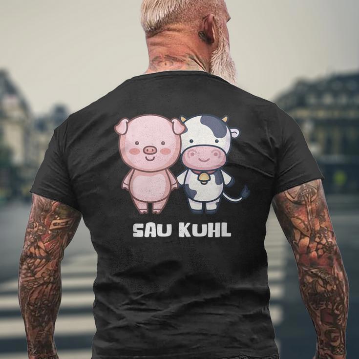 Sau Kuhl Pig Cow Farmers Wortwitz Animals S T-Shirt mit Rückendruck Geschenke für alte Männer