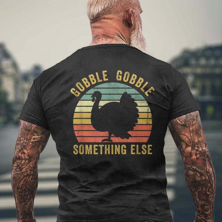 Save A Turkey Thanksgiving Gobble Trot Vintage Vegan Men's T-shirt Back Print Gifts for Old Men
