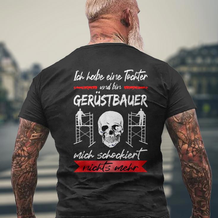 Scaffolding Ich Habe Eine Tochter Und Bin Scaffolder Ich H T-Shirt mit Rückendruck Geschenke für alte Männer