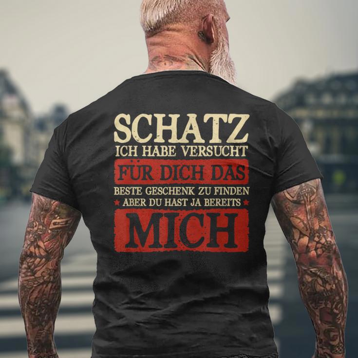 Schatz Ich Habeersucht Das Beste Geschenk Boyfriend T-Shirt mit Rückendruck Geschenke für alte Männer