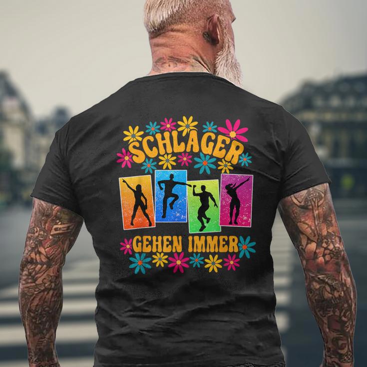 Schlagerparty Schlager Ggehen Immer Immer S T-Shirt mit Rückendruck Geschenke für alte Männer