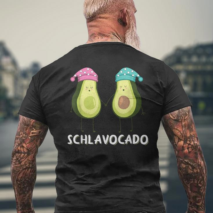 Schlavocado Avocado Couple Pyjamas Tired Sleep Slogan T-Shirt mit Rückendruck Geschenke für alte Männer