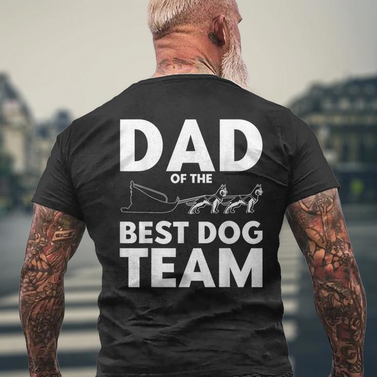 Schlittenhunderennen Papa Bestes Hundeteam Hundeschlitten T-Shirt mit Rückendruck Geschenke für alte Männer