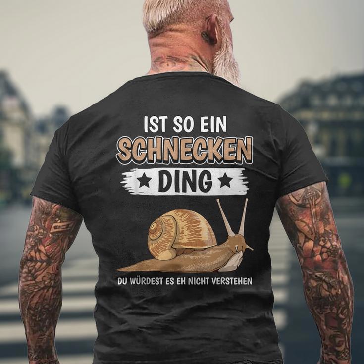 Schnecken Ding Slogan Kurzärmliges Herren-T-Kurzärmliges Herren-T-Shirt, Lustige Schnecken Motiv Tee Geschenke für alte Männer