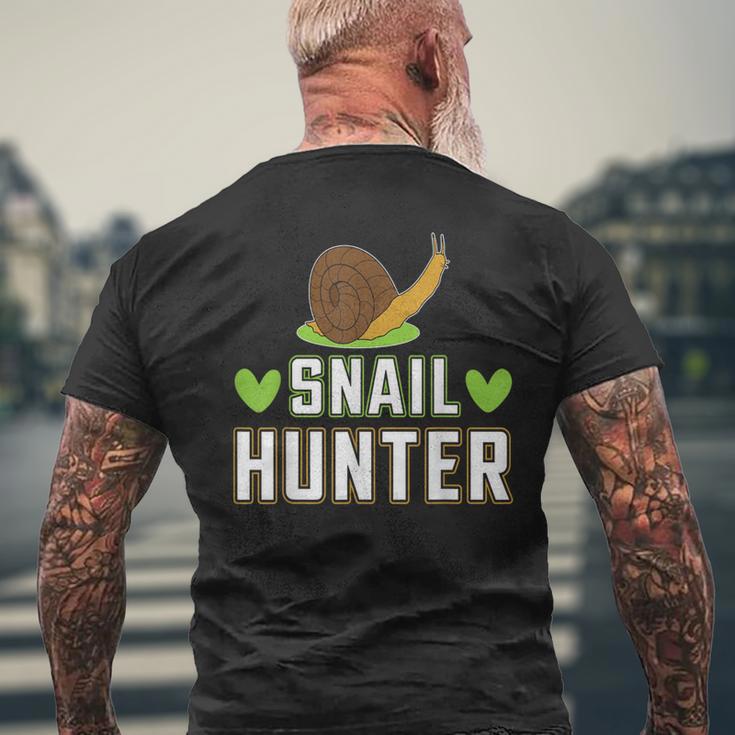 Schneckenjäger I Schnecke T-Shirt mit Rückendruck Geschenke für alte Männer