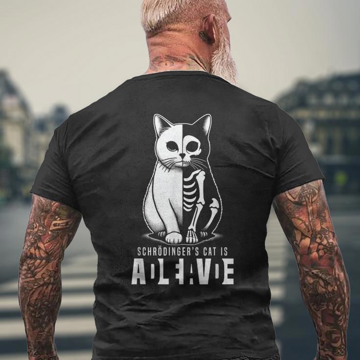 Schrödinger's Cat Dead And Alive Quantum Mechanics Physics T-Shirt mit Rückendruck Geschenke für alte Männer