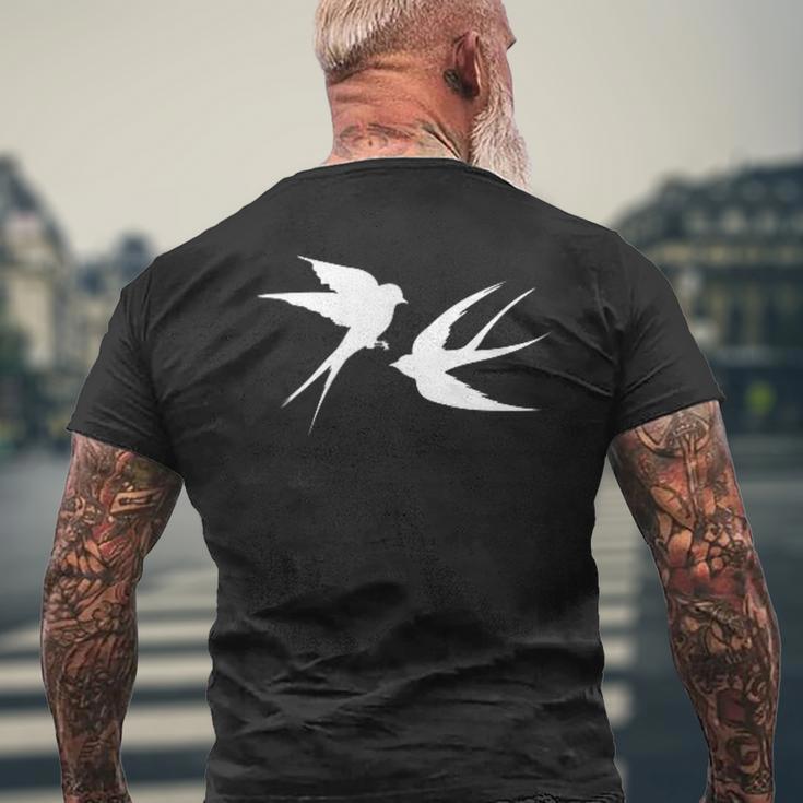 Schwalben Vogel Vögel Fliegen T-Shirt mit Rückendruck Geschenke für alte Männer