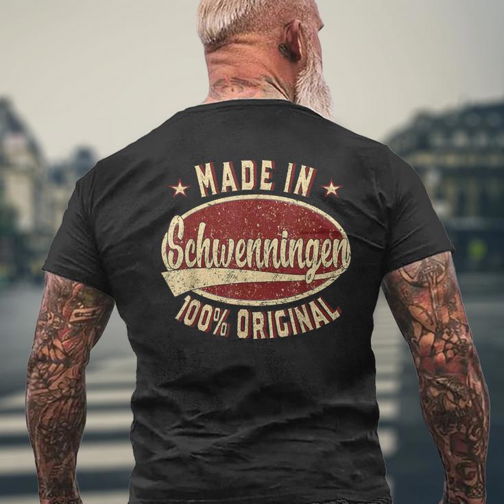 Schwenningen Retro Logo Schwenningen Black S T-Shirt mit Rückendruck Geschenke für alte Männer