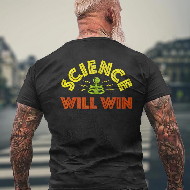 Science Will Win Facts Over Fear Trust Science Knowledge Men's T-shirt Back Print Gifts for Old Men