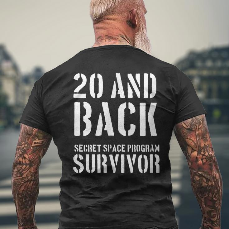Secret Space Program Military Font 20 And Back Survivor Men's T-shirt Back Print Gifts for Old Men