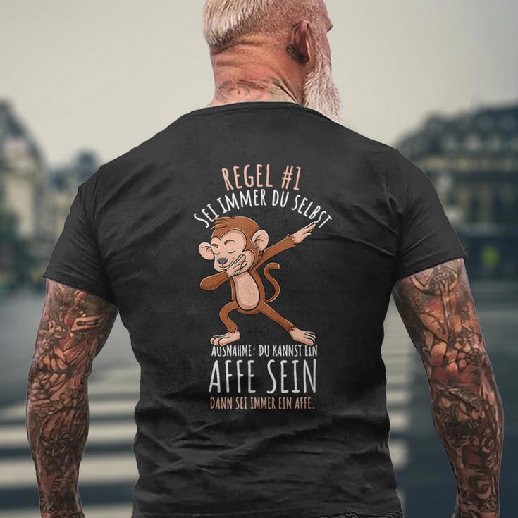 Sei Immer Du Selbst Lustiges Affen T-Shirt mit Rückendruck Geschenke für alte Männer