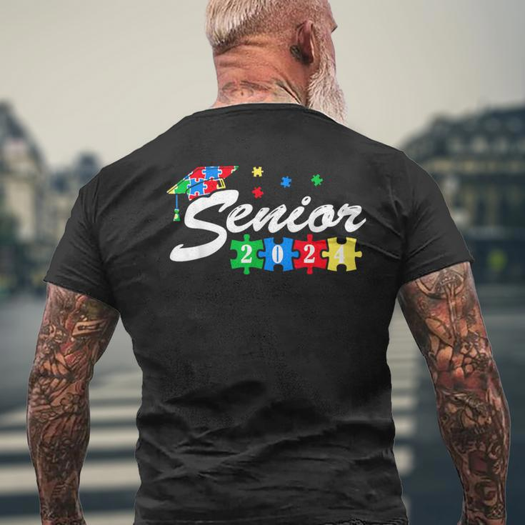 Senior Autism Graduate 2024 For Autistic Ns Graduation Men's T-shirt Back Print Gifts for Old Men