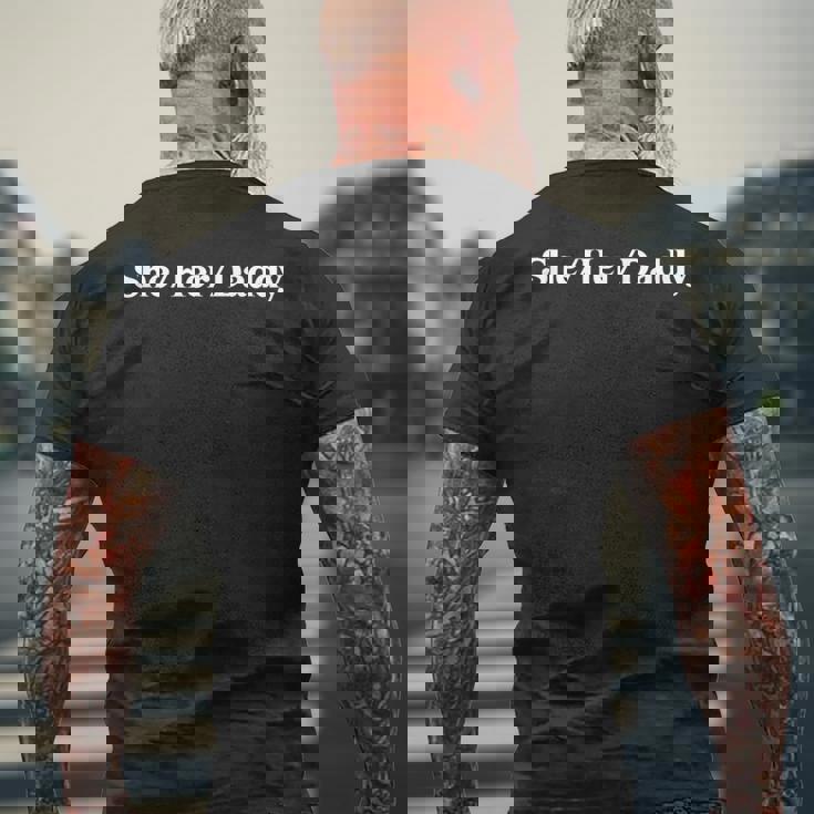 She Her Daddy Lgbtq Pride Pronouns Humor Gay Lesbian Men's T-shirt Back Print Gifts for Old Men She Her Daddy Lgbtq Pride Pronouns Humor Gay Lesbian Men's T-shirt Back Print Gifts for Old Men