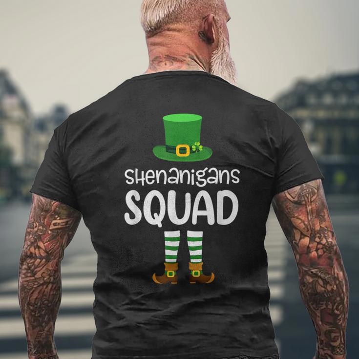 Shenanigan Squad Irish Leprechaun St Patrick's Day Men's T-shirt Back Print Gifts for Old Men