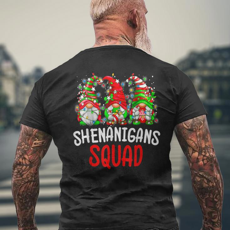 Shenanigans Squad Gnomes Lights Christmas Pajamas Matching V4 Mens Back Print T-shirt Gifts for Old Men