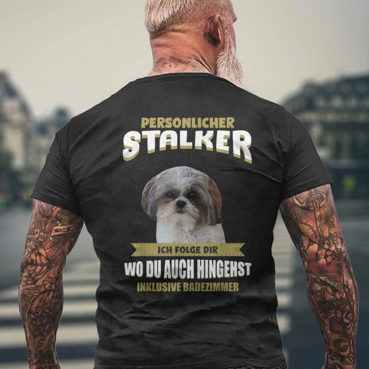 Shih Tzu Shih Tzu Dog T-Shirt mit Rückendruck Geschenke für alte Männer