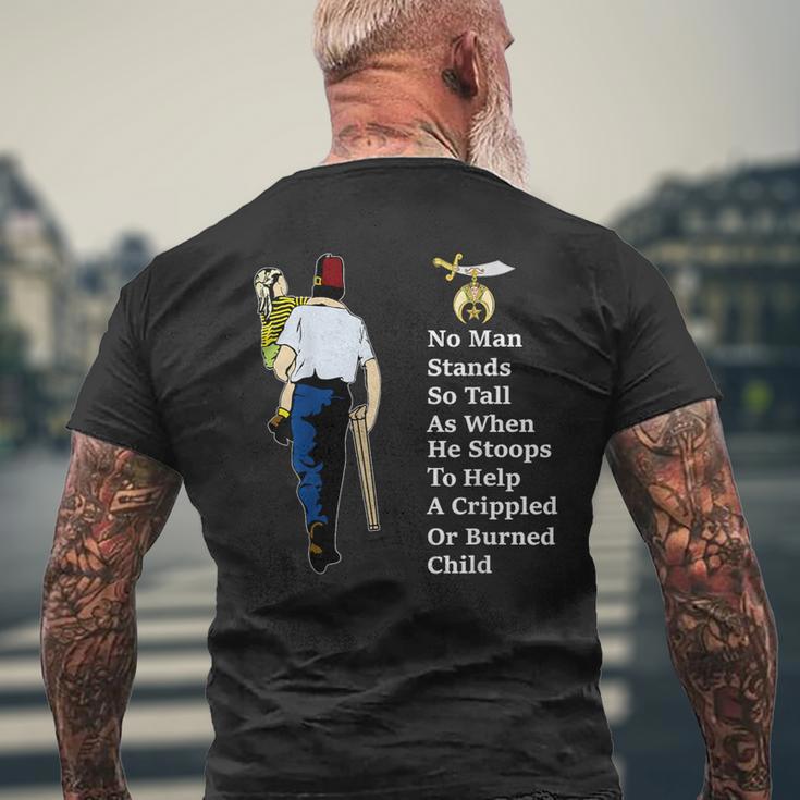 Shriner Man Stand So Tall With Children Masonic Father's Day Men's T-shirt Back Print Gifts for Old Men