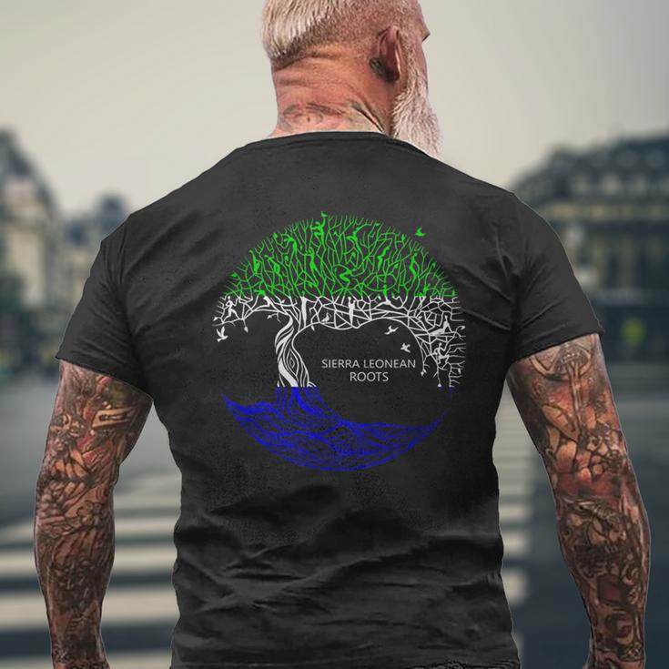 Sierra Leonean Roots Sierra Leone Flag Men's T-shirt Back Print Gifts for Old Men