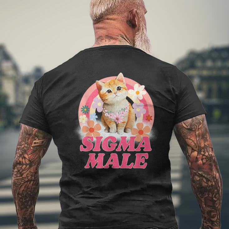 Sigma Male Cat Kitten Men's T-shirt Back Print Gifts for Old Men