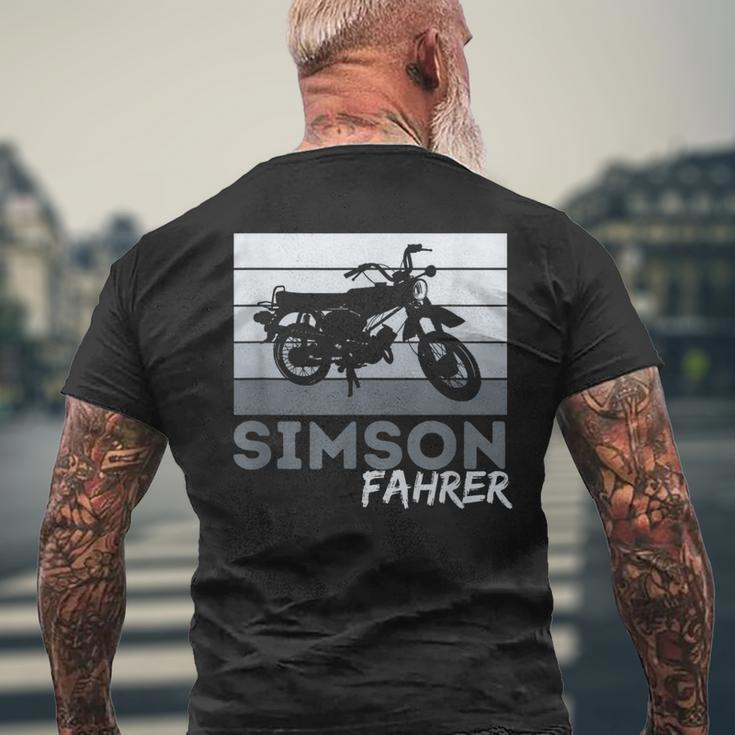 Simson Driver Ddr Moped Two Stroke S51 Vintage T-Shirt mit Rückendruck Geschenke für alte Männer