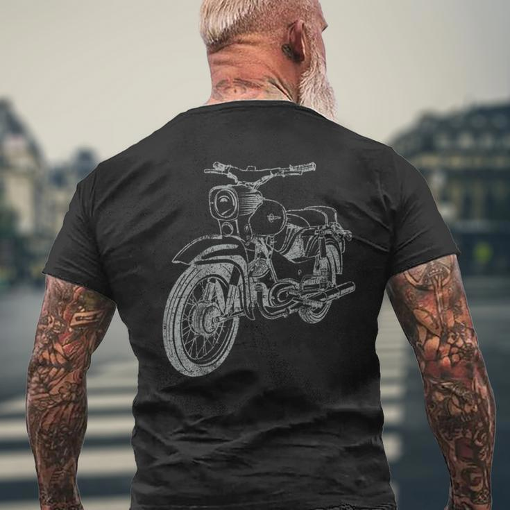 Simson Star Vintage Lineart Silhouette T-Shirt mit Rückendruck Geschenke für alte Männer