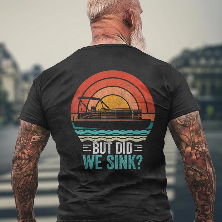 But Did We Sink Pontoon Captain Boating Vintage Men's T-shirt Back Print Gifts for Old Men