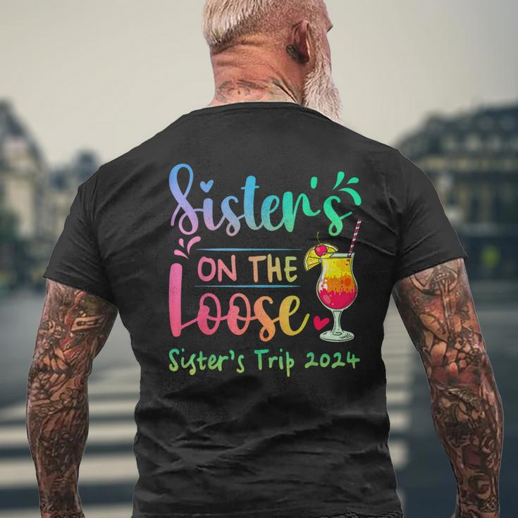 Sister's Trip 2024 Sisters' On The Loose Tie Dye Men's T-shirt Back Print Gifts for Old Men