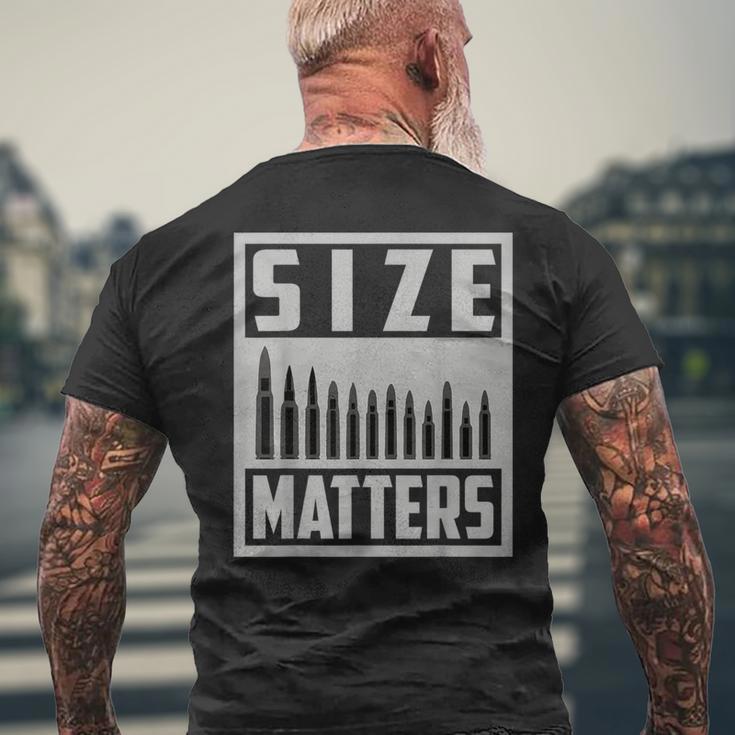 Size Does Matter Cute Expert Hit Man Men's T-shirt Back Print Gifts for Old Men