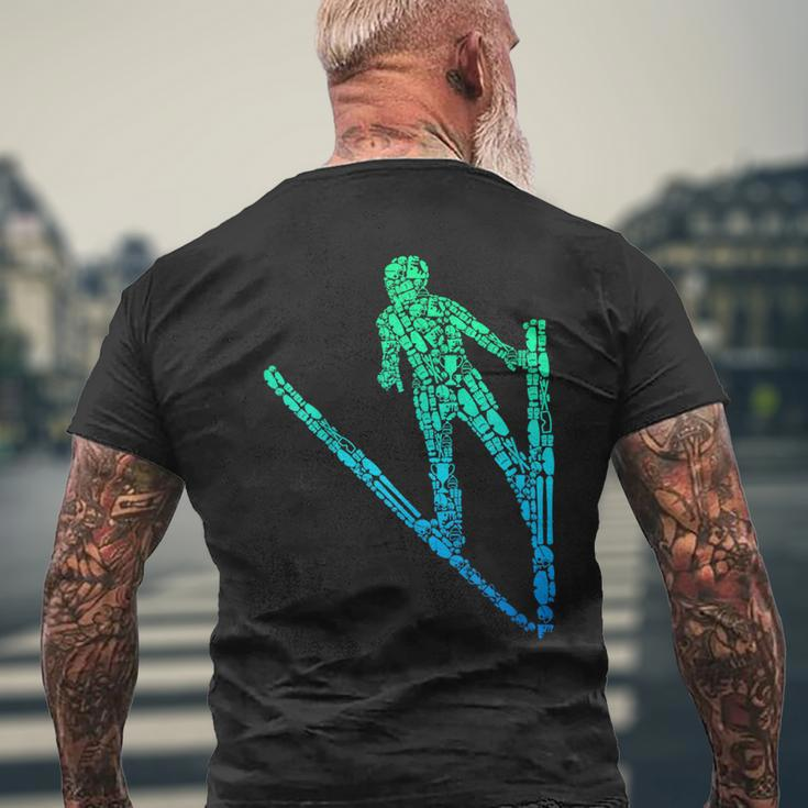 Ski-Jumping S T-Shirt mit Rückendruck Geschenke für alte Männer