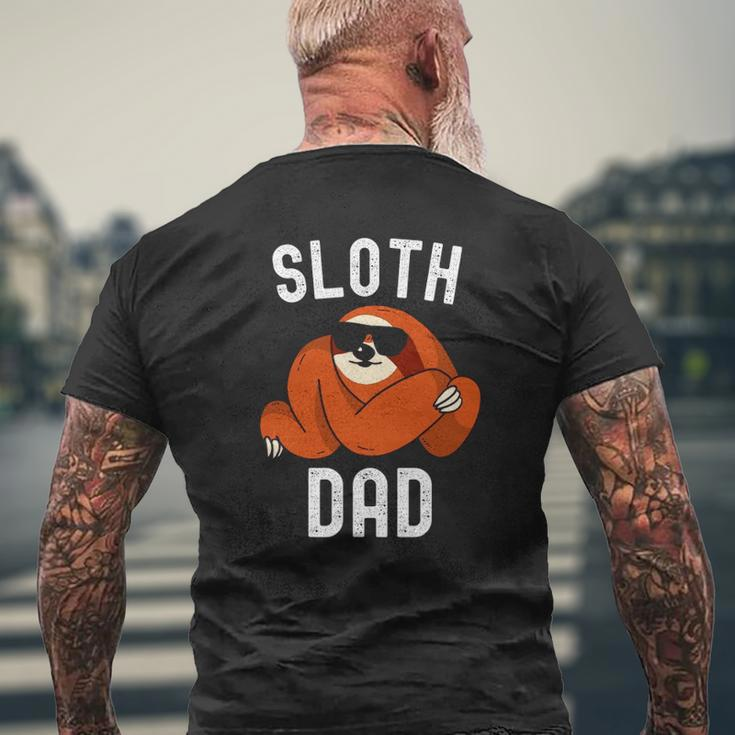 Sloth Dad Father's Day Men Sloth Daddy Sloth Lover Lazy Mens Back Print T-shirt Gifts for Old Men