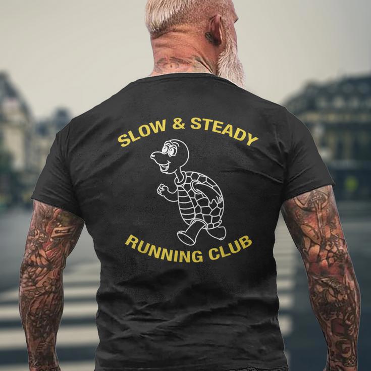 Slow & Steady Wins The Race Turtle Running ClubMen's T-shirt Back Print Gifts for Old Men