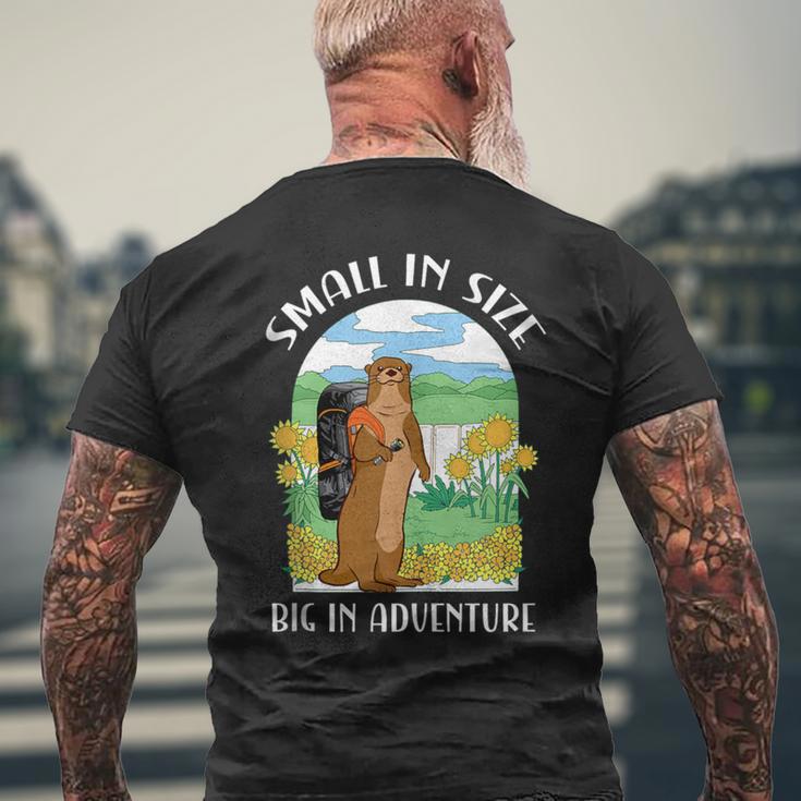 Small In Size Big In Adventure For Weasel Lovers Men's T-shirt Back Print Gifts for Old Men