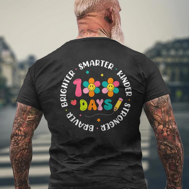 Smarter Kinder Stronger Brighter 100 Days Of School Teacher Men's T-shirt Back Print Gifts for Old Men